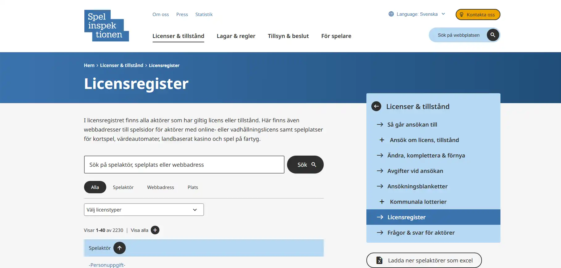 Huzzlin licens i Sverige och konsumentskydd
